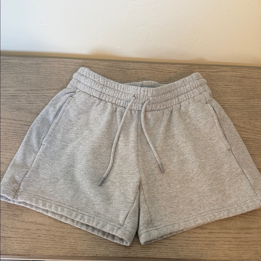 Aritzia Gray Terry Drawstring Athletic Shorts
